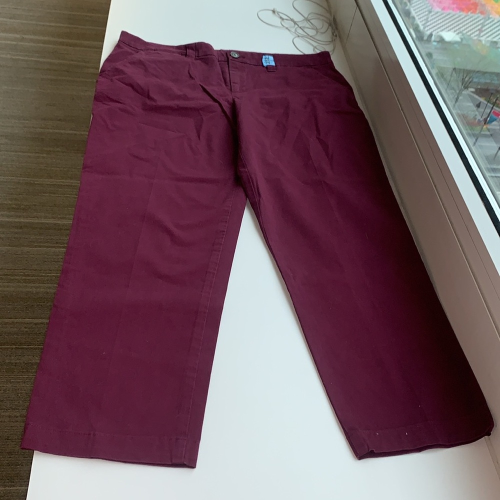 GAP Broken-In Straight Khakis pants 6 burgundy wine